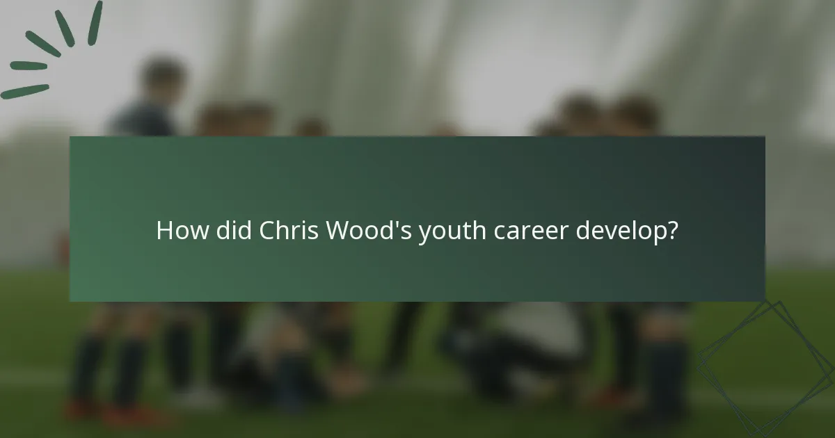 How did Chris Wood's youth career develop?