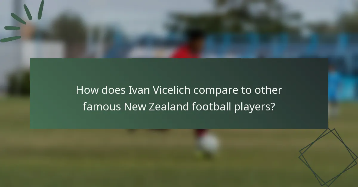 How does Ivan Vicelich compare to other famous New Zealand football players?