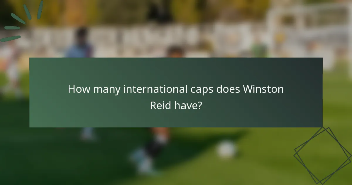 How many international caps does Winston Reid have?