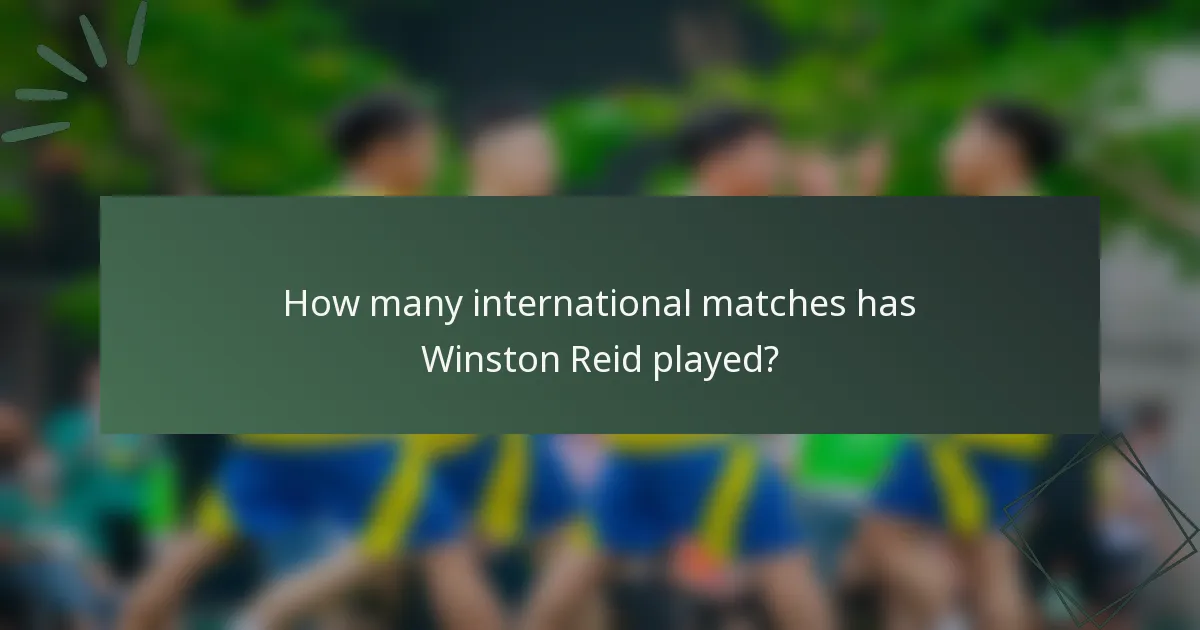 How many international matches has Winston Reid played?