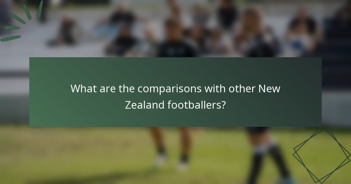 What are the comparisons with other New Zealand footballers?