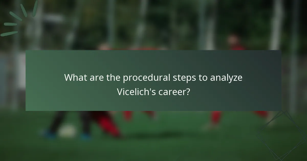 What are the procedural steps to analyze Vicelich's career?