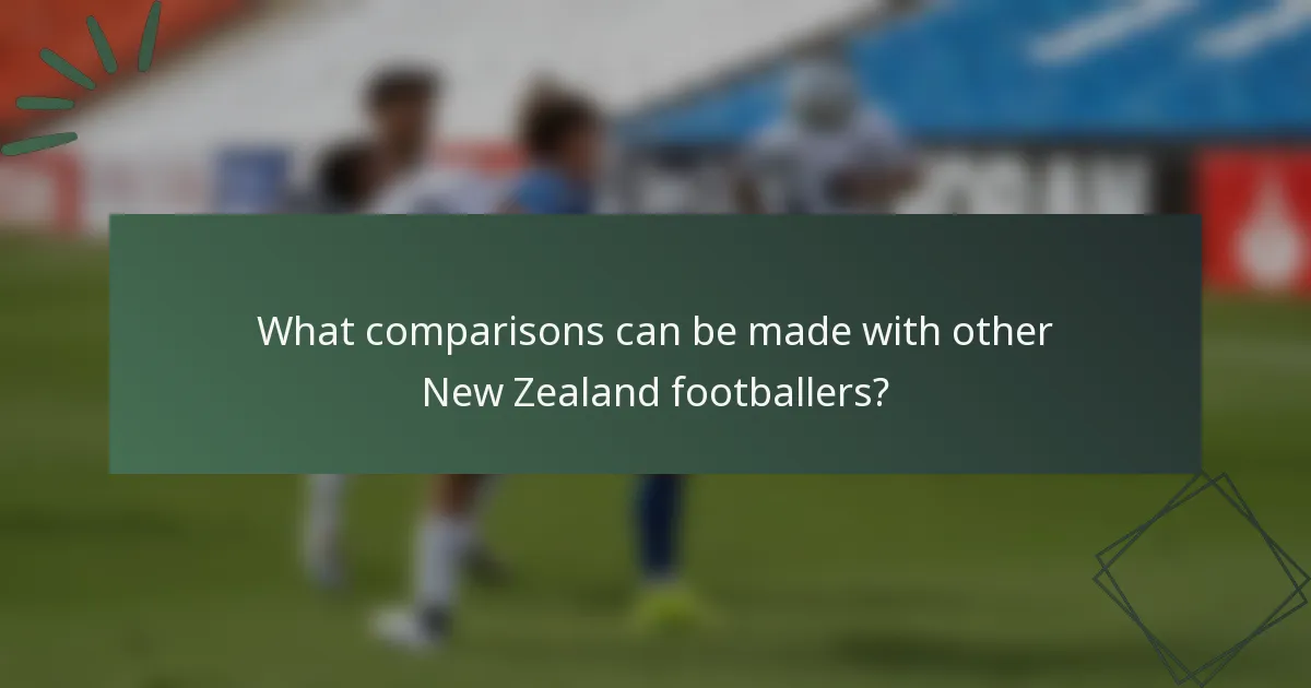 What comparisons can be made with other New Zealand footballers?