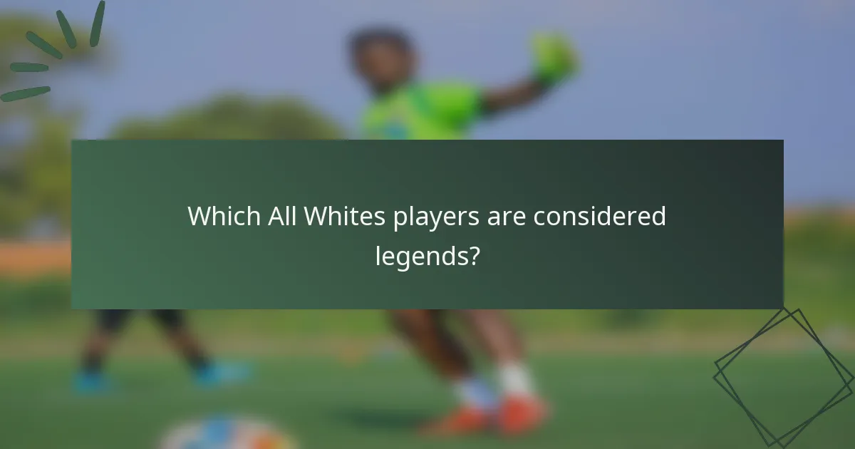 Which All Whites players are considered legends?